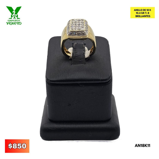 ANILLO DE 18 K BRILLANTES AN18K11