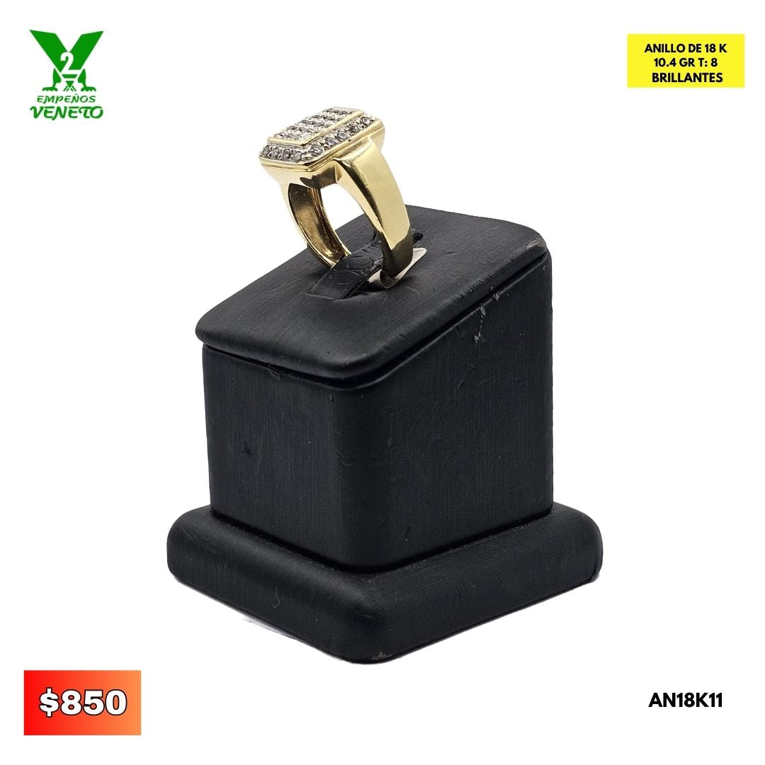 ANILLO DE 18 K BRILLANTES AN18K11
