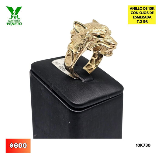 ANILLO DE LOBO DE 10 KILATES