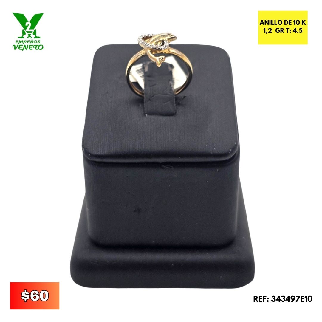 ANILLO DE 10KILATES CON DISEÑO DE DELFIN 343497E10