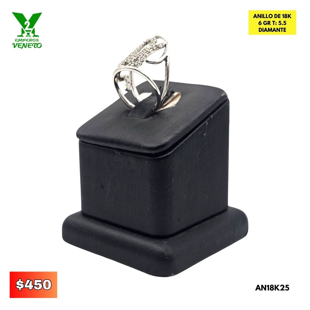 ANILLO DE 18K CON BRILLANTES AN18K25