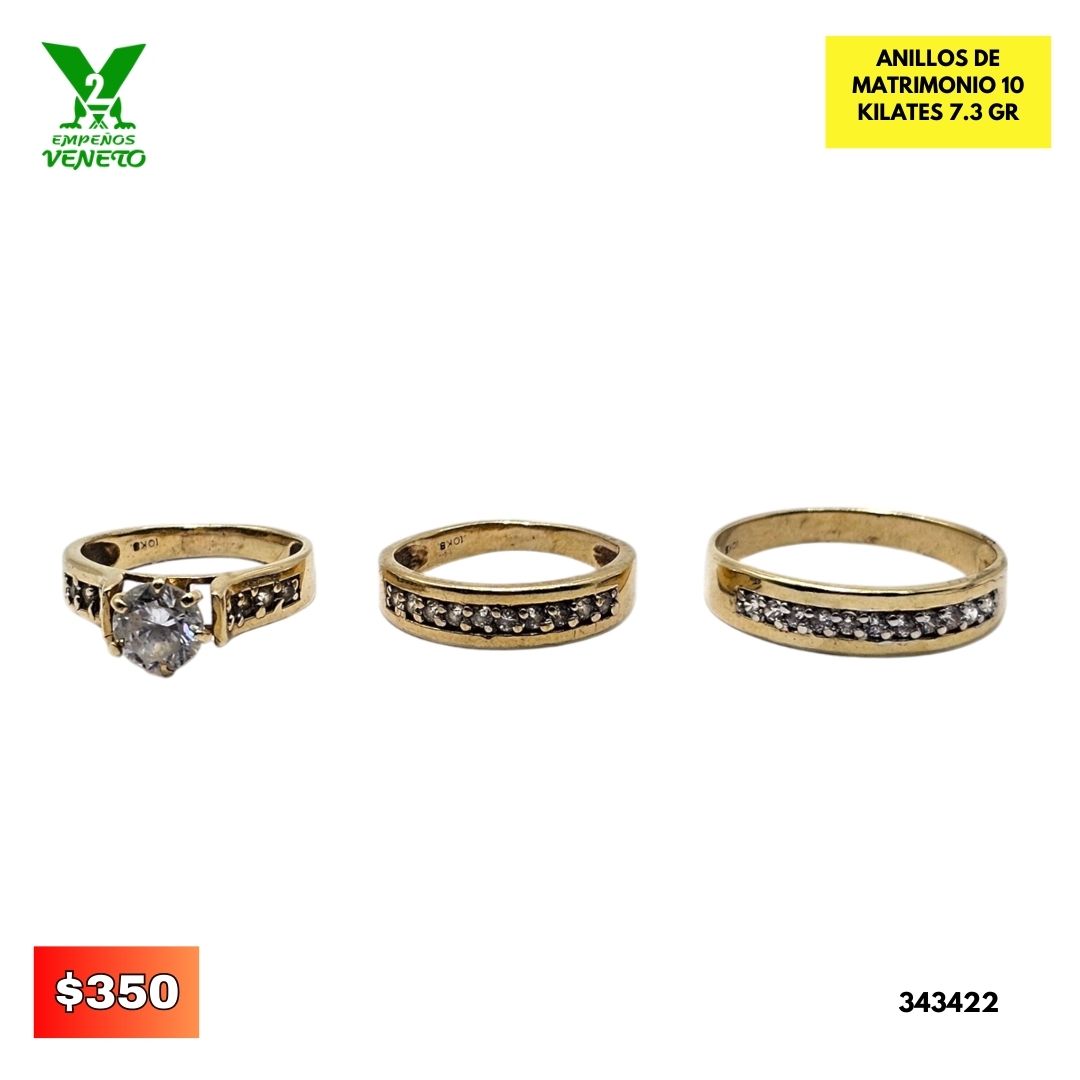 ANILLOS DE MATRIMONIO DE 10 KIALTES 343422