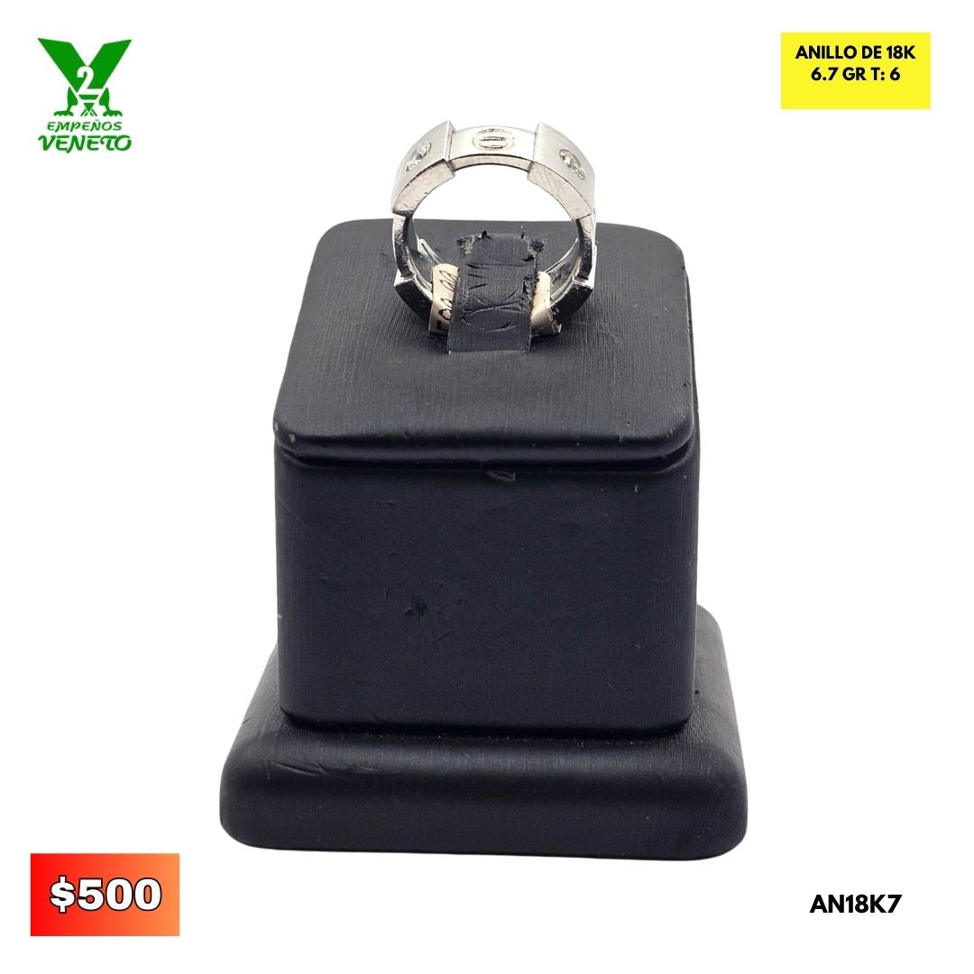 ANILLO DE 18K DIAMANTES AN18K7