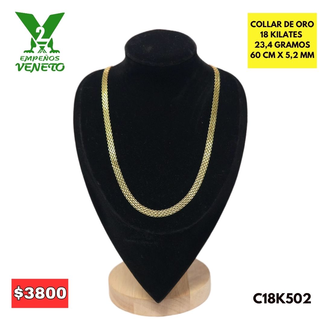 GARGANTILLA DE 18 KILATES C18K502