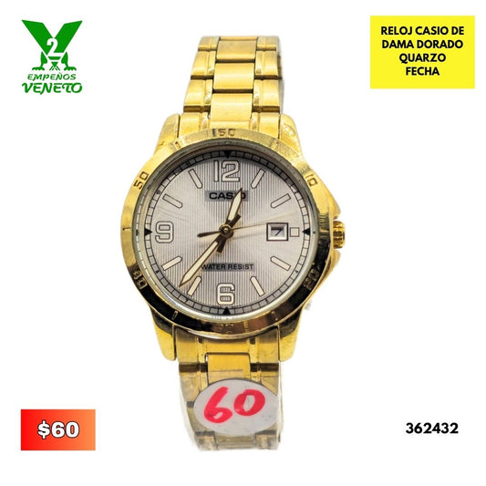RELOJ CASIO DORADO DE DAMA 362432
