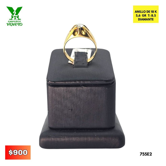 ANILLO DE 18 KILATES DIAMANTES 755E2