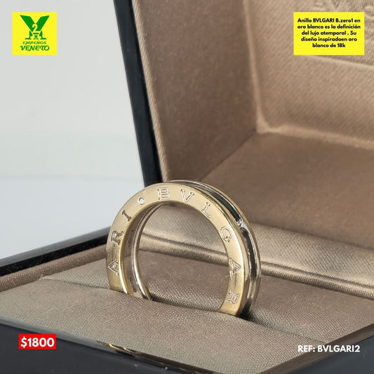 ANILLO DE ORO BLANCO BVLGARI