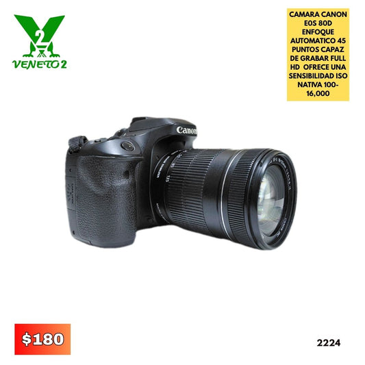 CAMARA CANON E0S 80D 2224