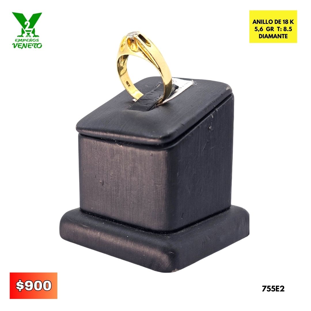 ANILLO DE 18 KILATES DIAMANTES 755E2