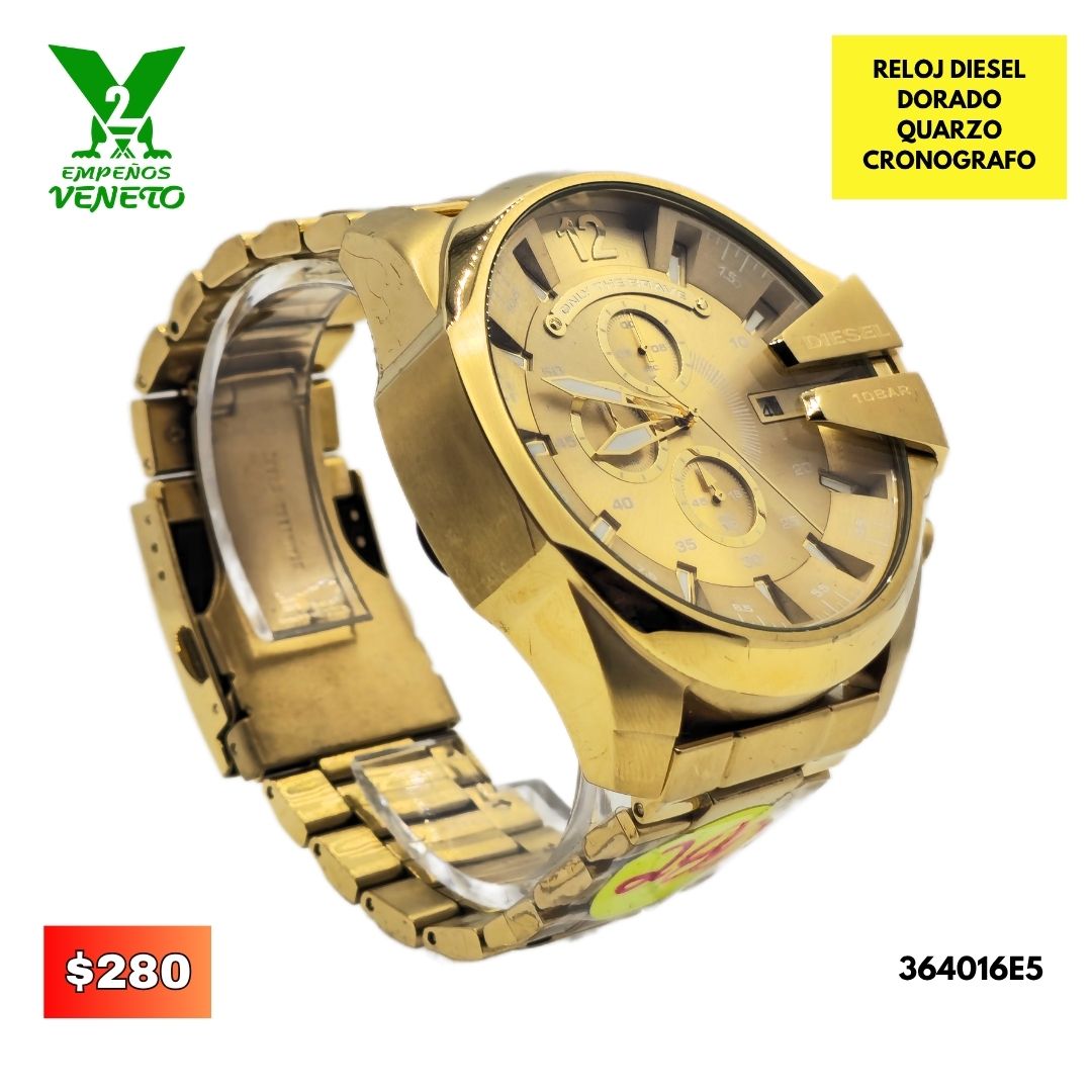 RELOJ DIESEL DORADO 364016E5