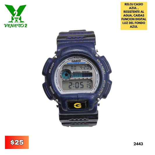 RELOJ CASIO AZUL 2443