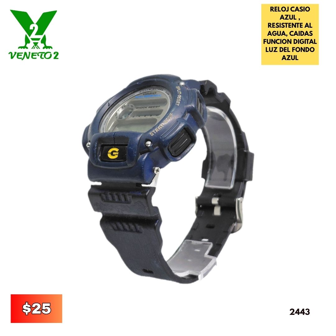 RELOJ CASIO AZUL 2443