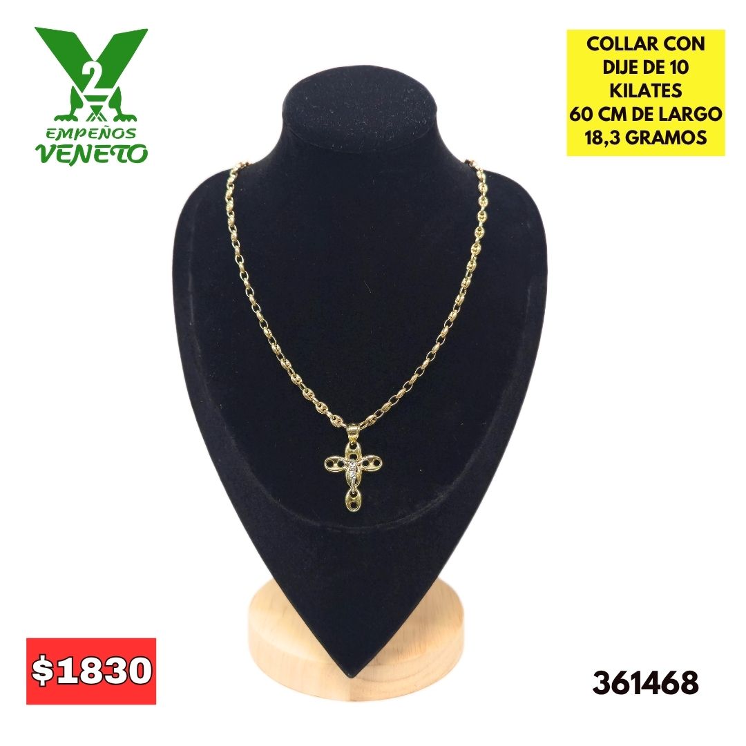 COLLAR CON DIJE DE ORO 10 KILATES 361468