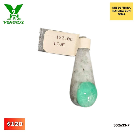 DIJE DE PIEDRA NATURAL CON GEMA 302633-7