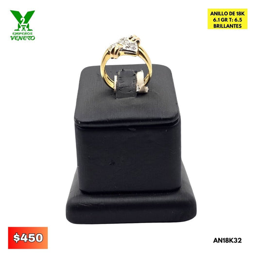 ANILLO DE 18K BRILLANTES AN18K32