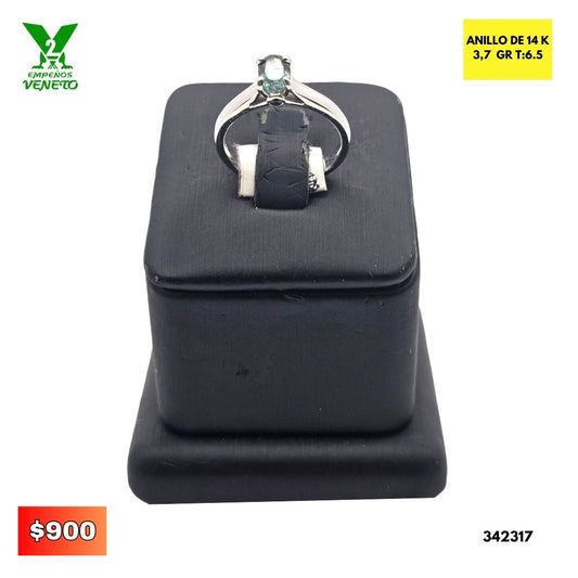 ANILLO 14 KILATES CON HERMOSA ESMERALDA 342317