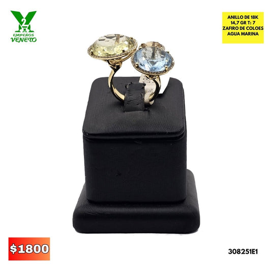 ANILLO DE 18 KILATES ZAFIRO 308251E1