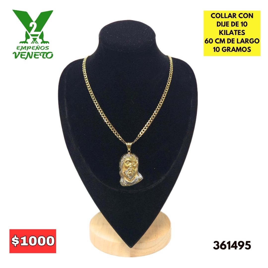 COLLAR CON DIJE DE ORO 10 KILATES 361495