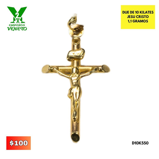 DIJE DE CRUZ DE 10 KILATES D19K550