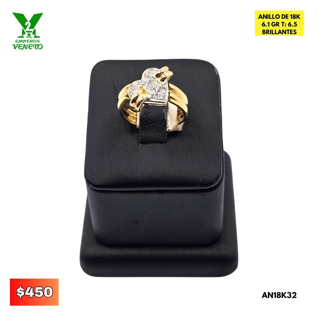 ANILLO DE 18K BRILLANTES AN18K32