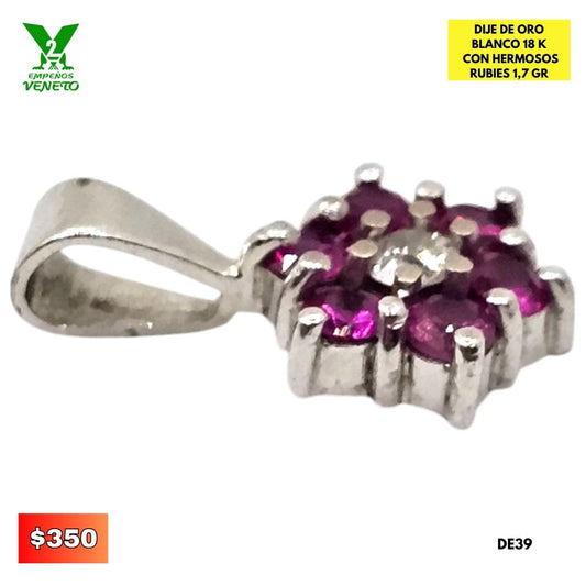 DIJE DE ORO 18 k CON RUBIES DE39
