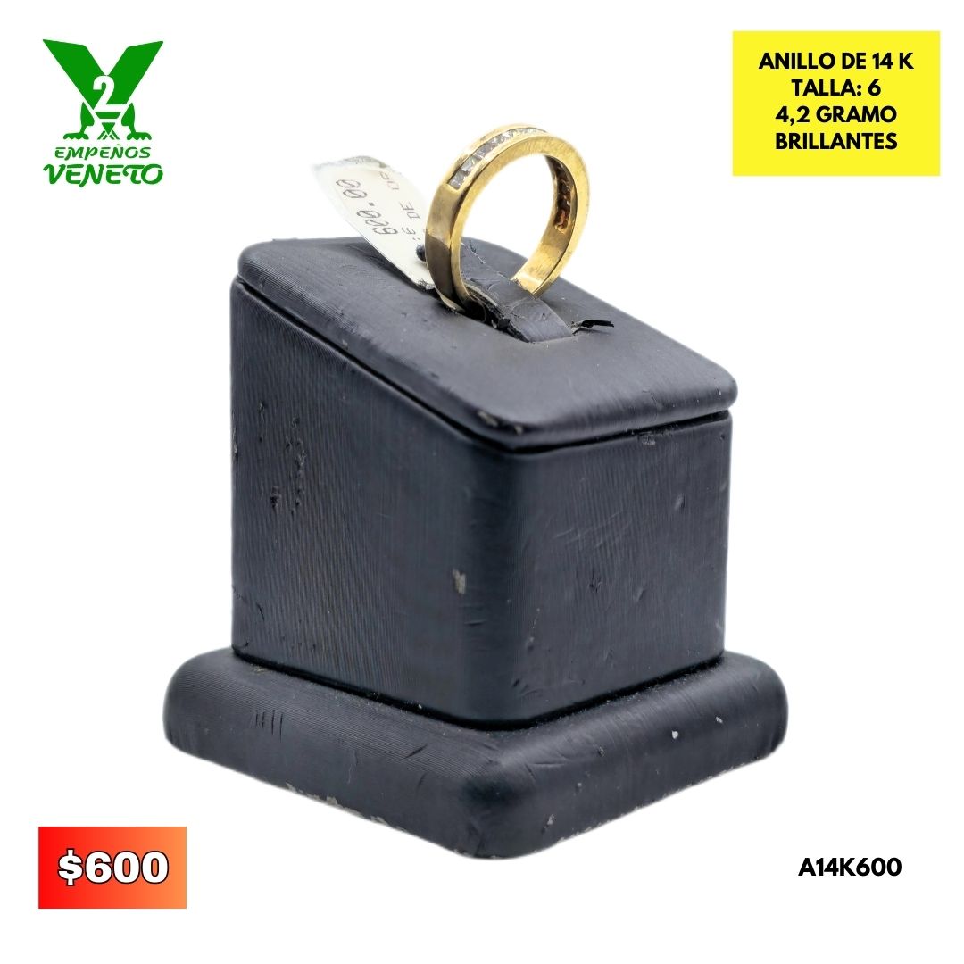 ANILLO DE ORO 14 KILATES A14K600