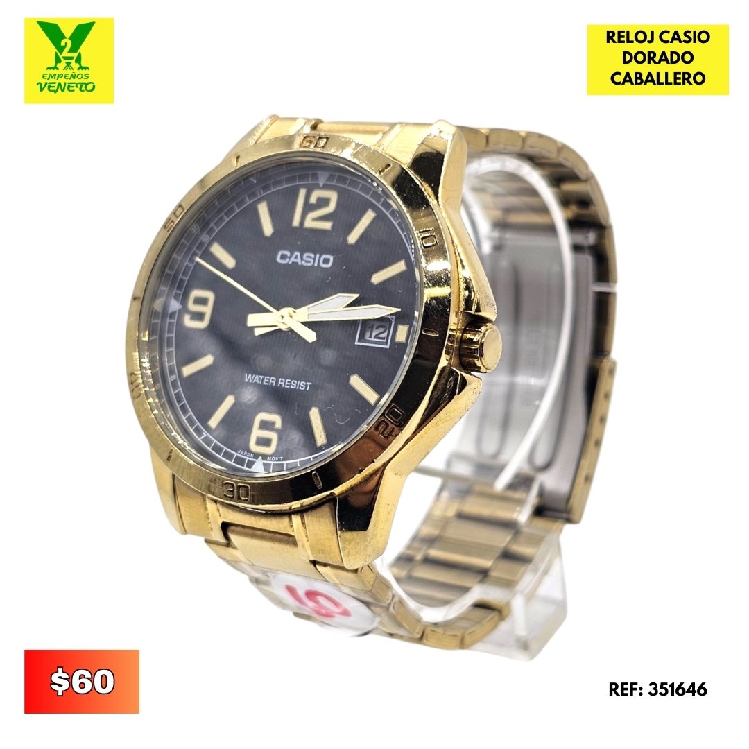 RELOJ CASIO DORADO 341646