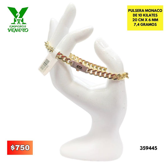 PULSERA DE ORO MONACO DE 10 KILATES 359445