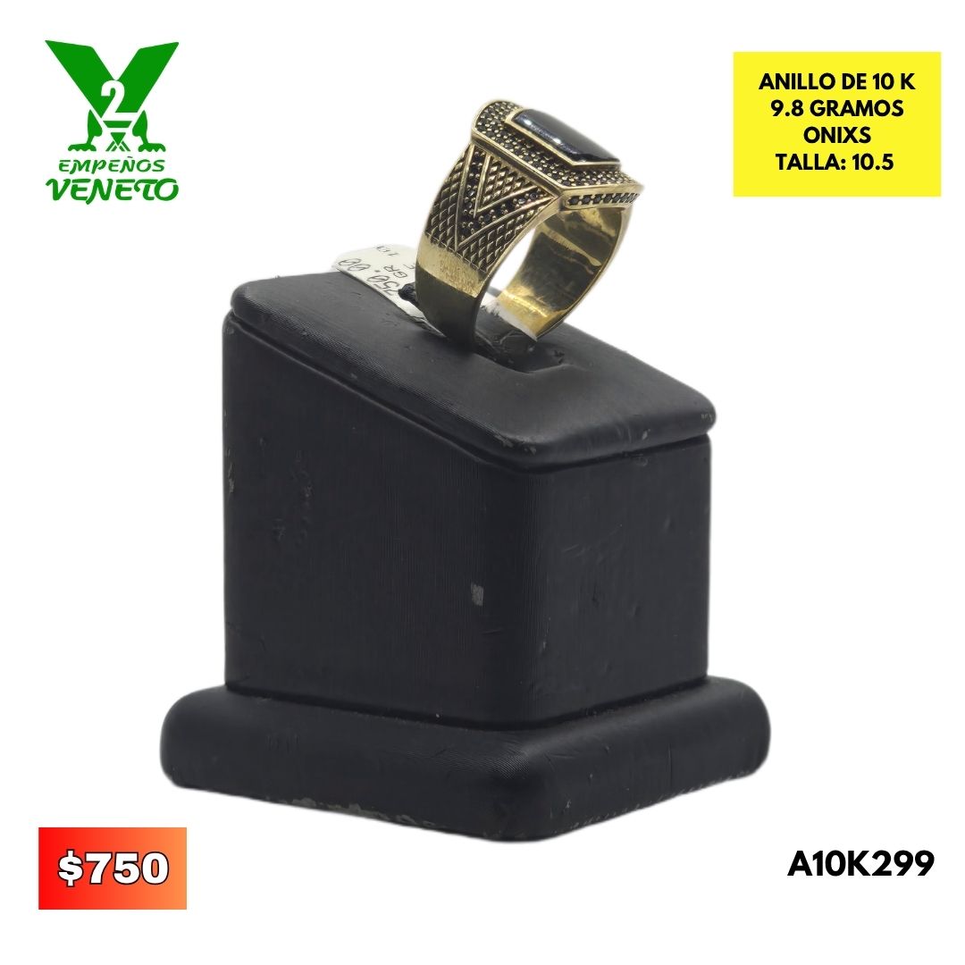 ANILLO DE 10K PIEDRA ONIX A10K299