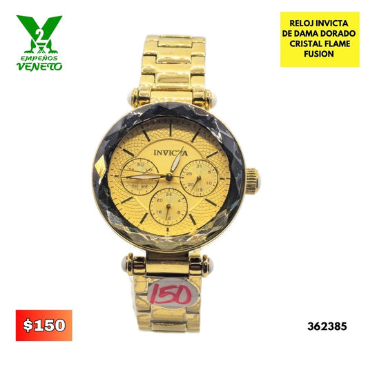 RELOJ INVICTA DE DAMA DORADO 362385