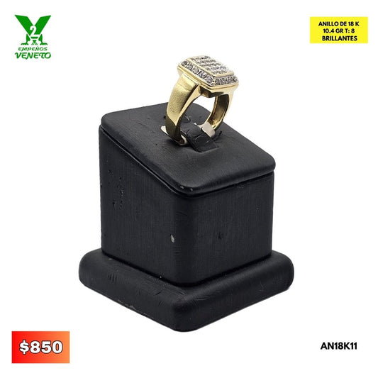 ANILLO DE 18 K BRILLANTES AN18K11