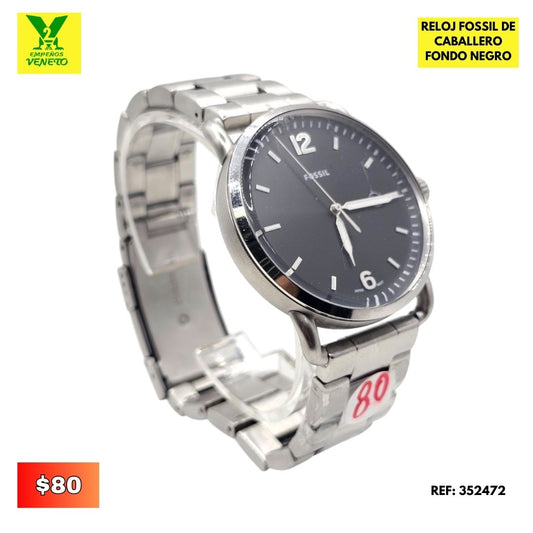 RELOJ FOSSIL FONDO NEGRO 352472