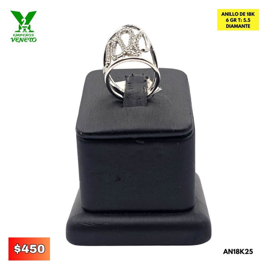 ANILLO DE 18K CON BRILLANTES AN18K25