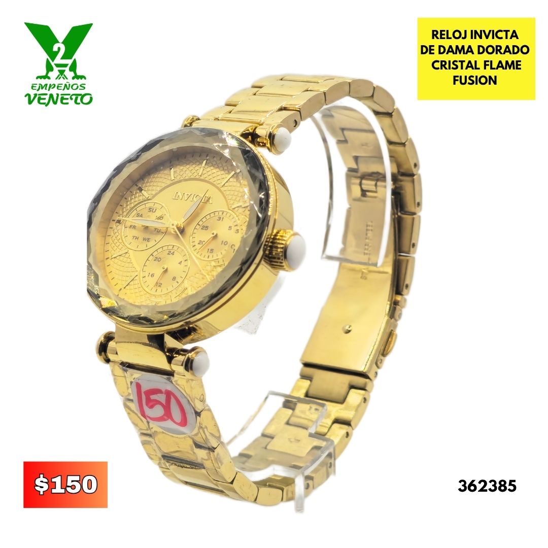 RELOJ INVICTA DE DAMA DORADO 362385