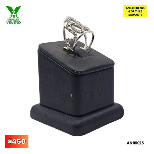ANILLO DE 18K CON BRILLANTES AN18K25