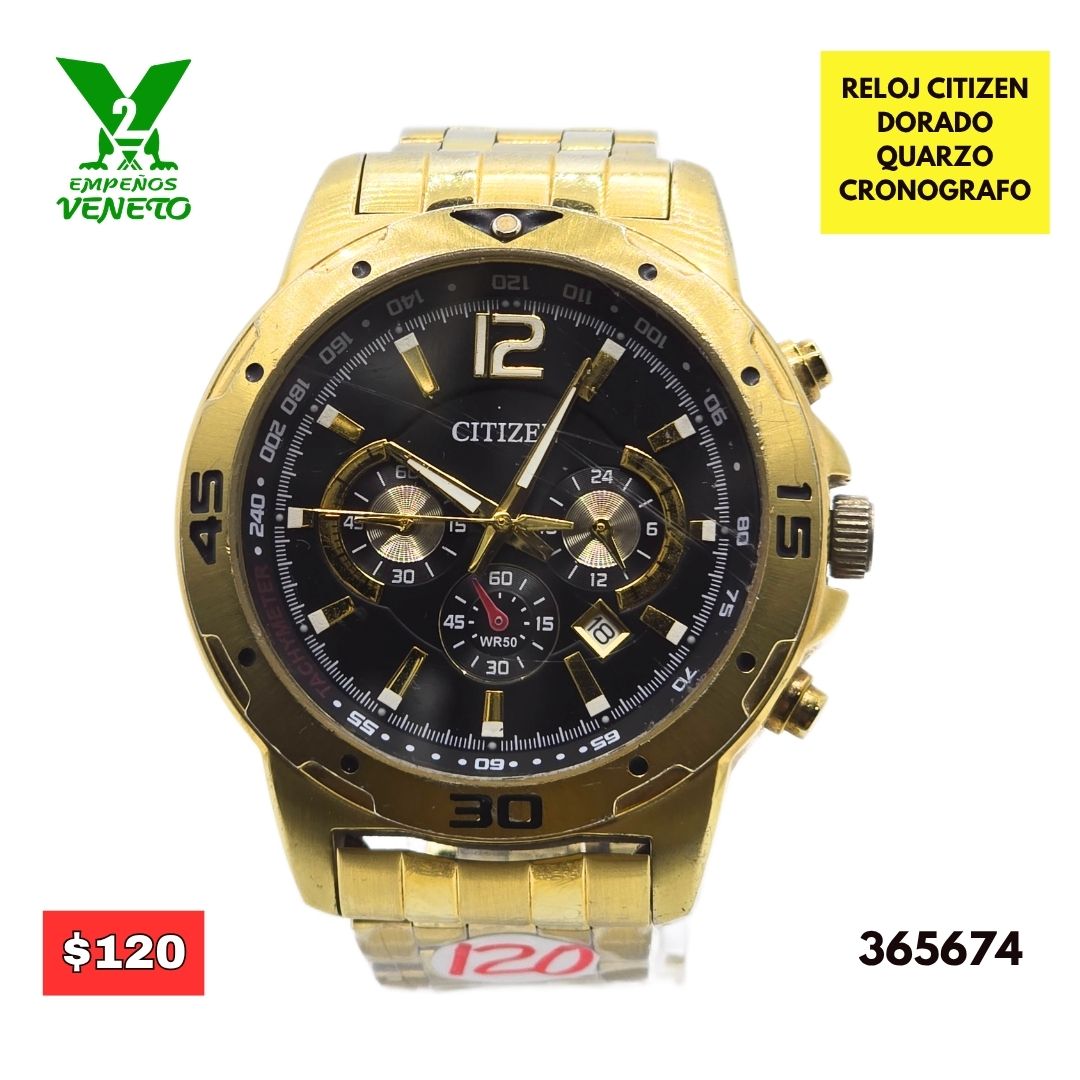 RELOJ CITIZEN DORADO 365674