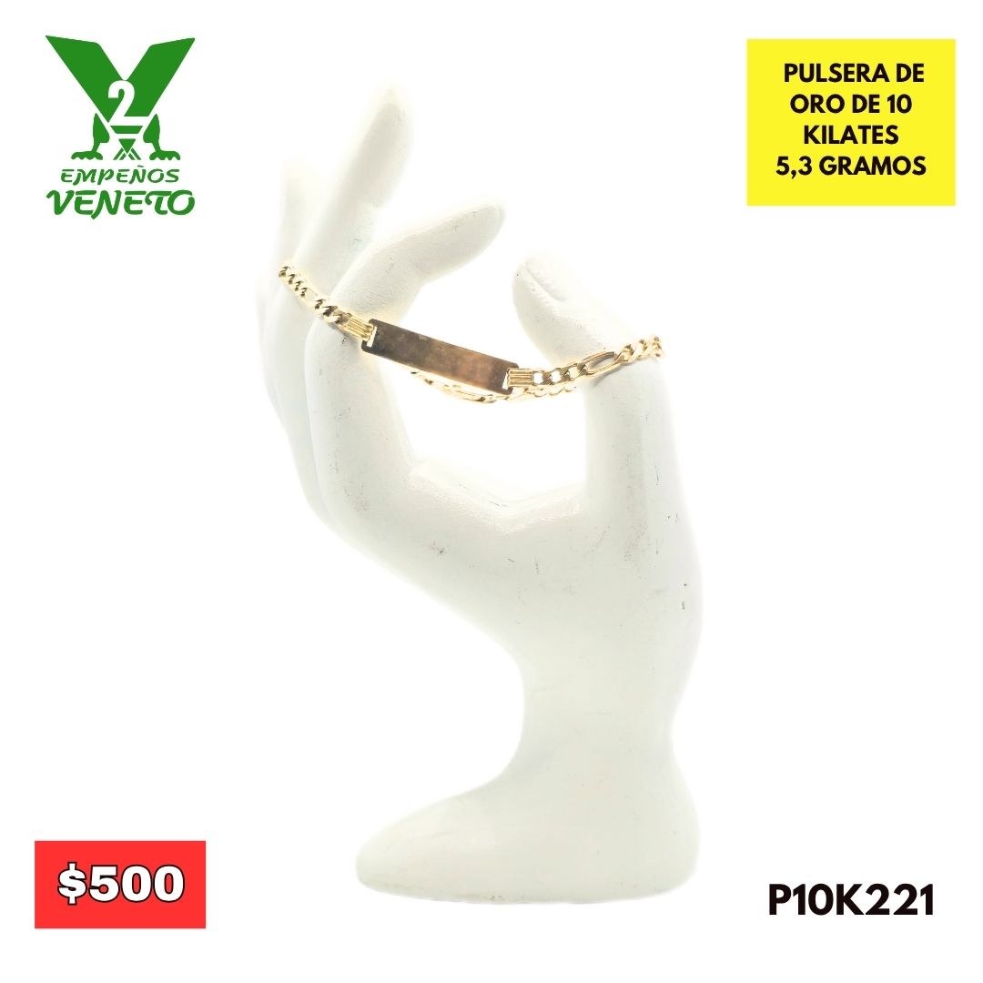 PULSERA DE ORO DE 1O KILATES P10K221p