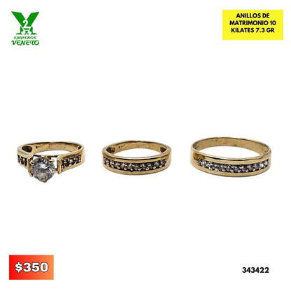 ANILLOS DE MATRIMONIO DE 10 KIALTES 343422