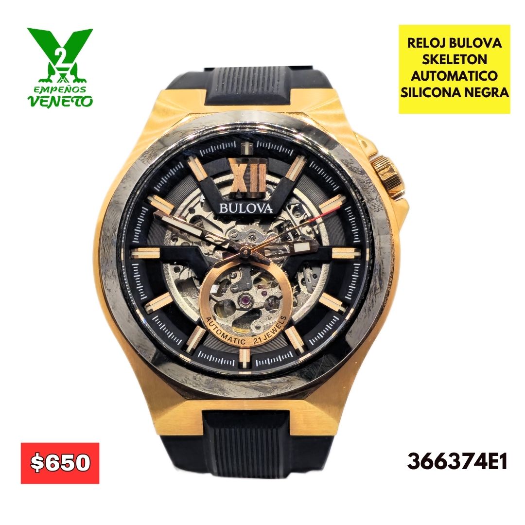 RELOJ BULOVA SKELETON 366374E1