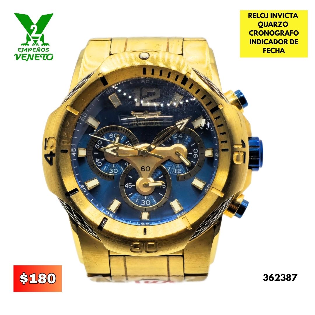 RELOJ INVICTA DORADO 362387