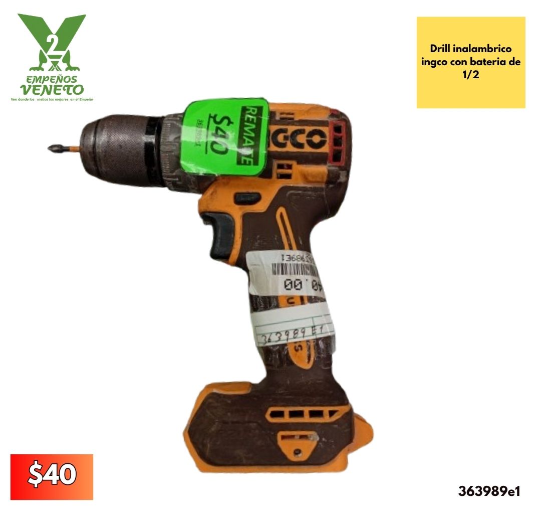 Drill ingco inalámbrico  363989e1