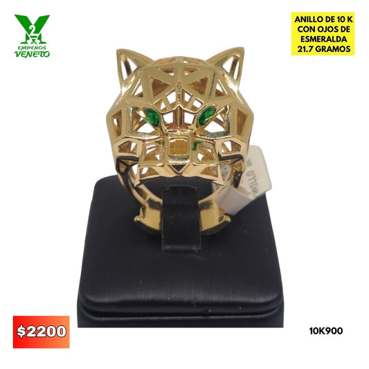ANILLO DE PANTERA DE 10 KILATES