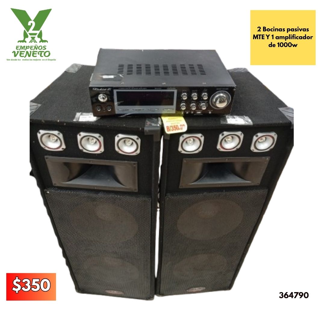 2 Bocinas pasivas MTE y Amplificador 364790