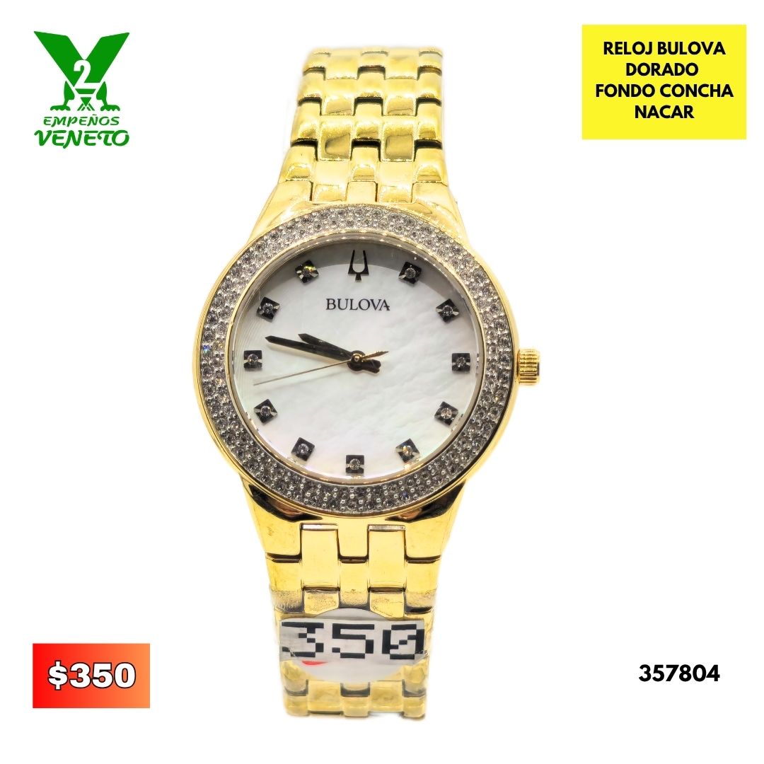 RELOJ BULOVA DORADO 357804