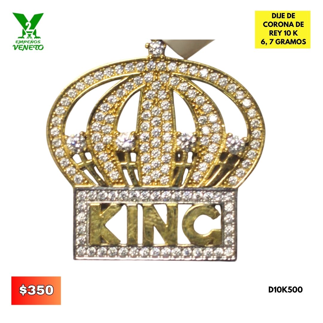 DIJE DE CORONA DE 10 KILATES
