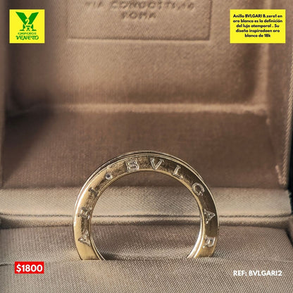 ANILLO DE ORO BLANCO BVLGARI