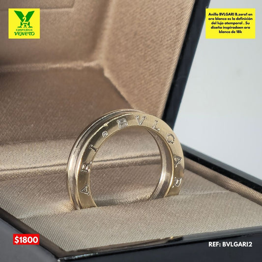 ANILLO DE ORO BLANCO BVLGARI