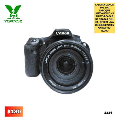 CAMARA CANON E0S 80D 2224