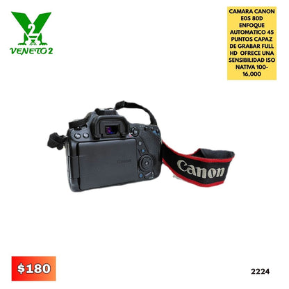 CAMARA CANON E0S 80D 2224