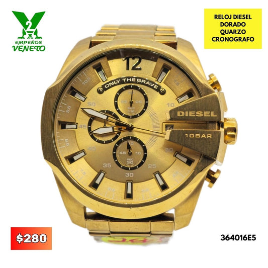 RELOJ DIESEL DORADO 364016E5
